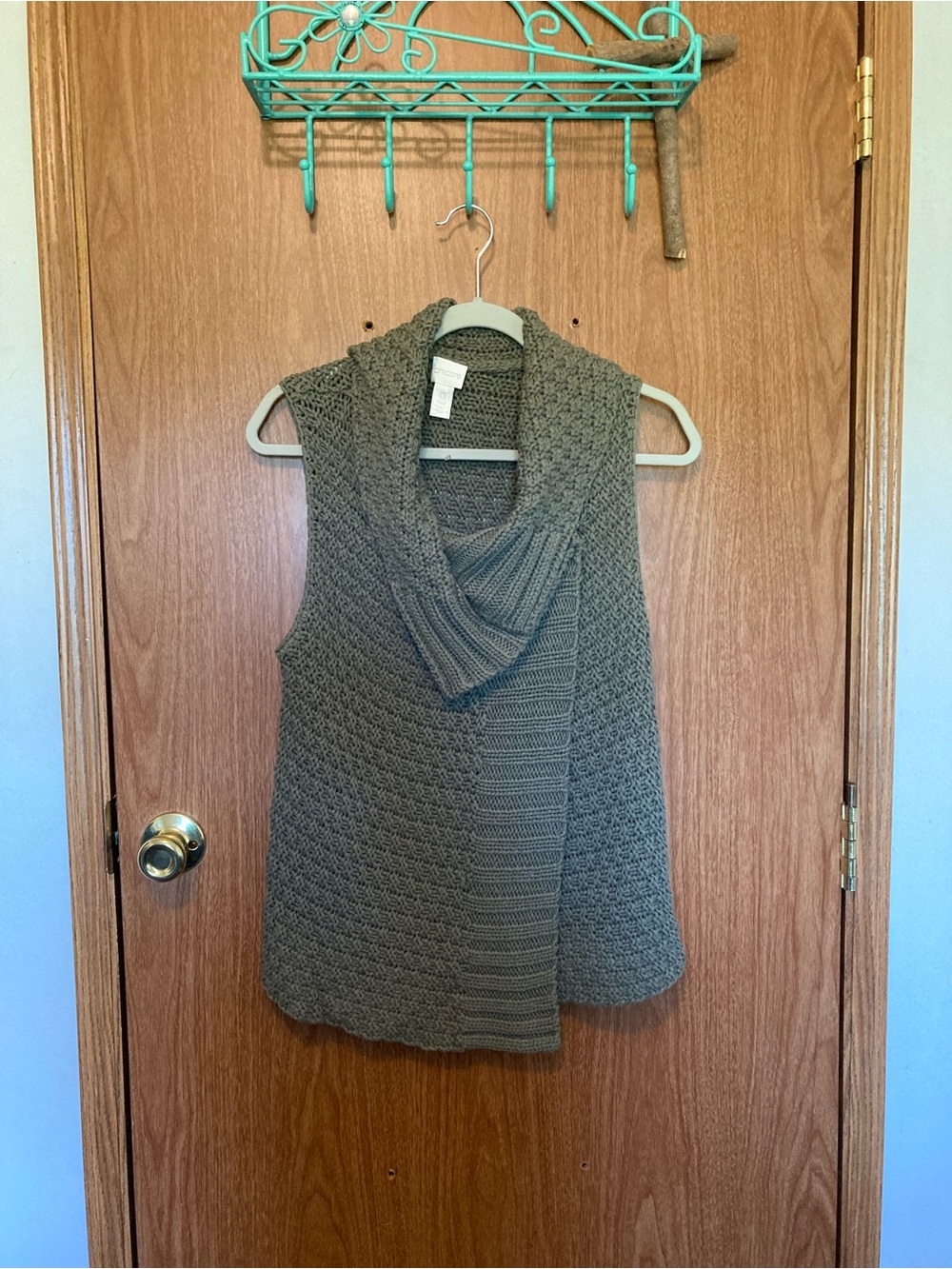 Chico's Knit Sleeveless Shawl-Collar Vest